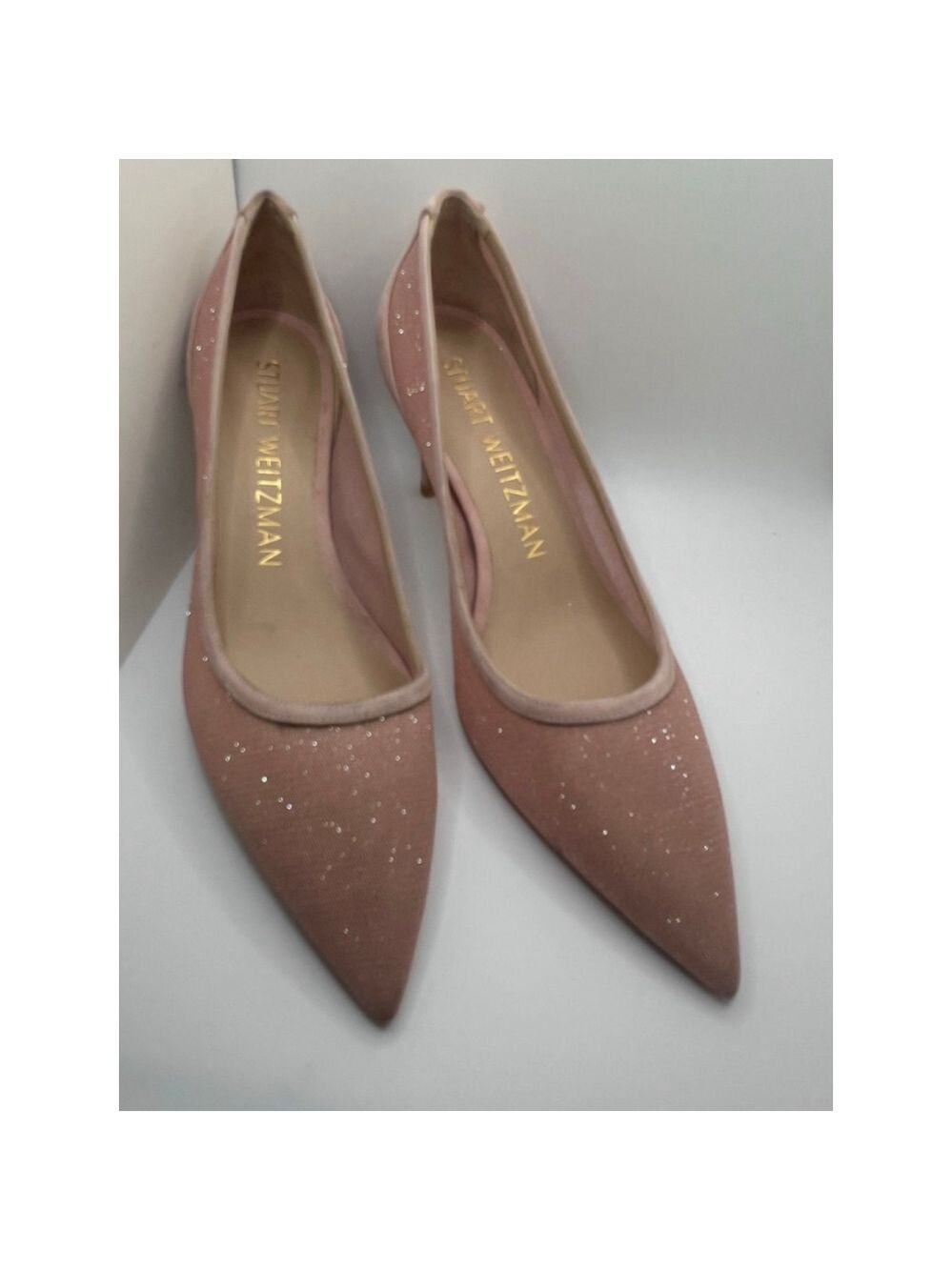 Stuart Weitzman Heels Size 9 Pink Glitter Pumps